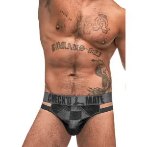 Checked Mate Cutout Thong