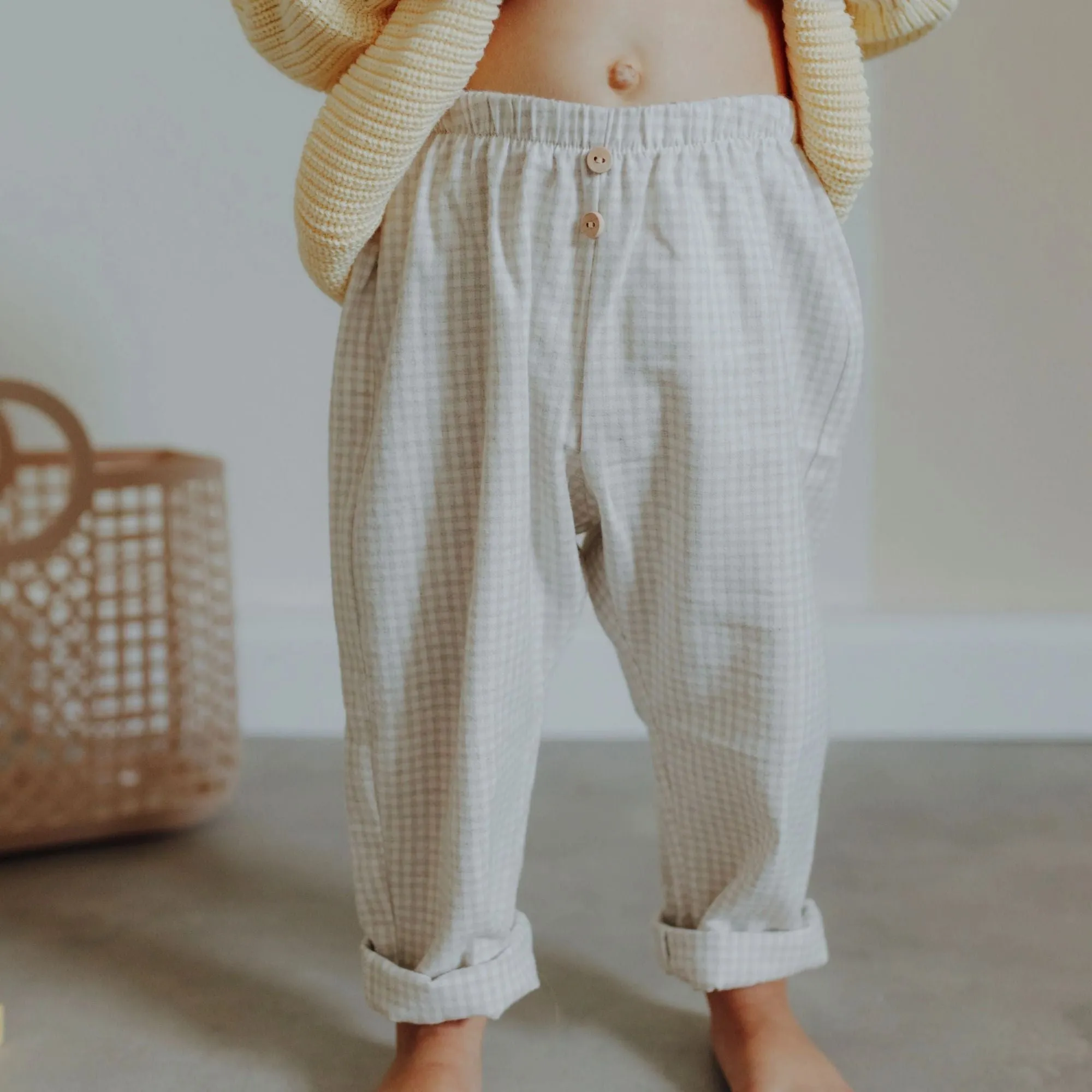 Checked Pants aus 100% Baumwolle