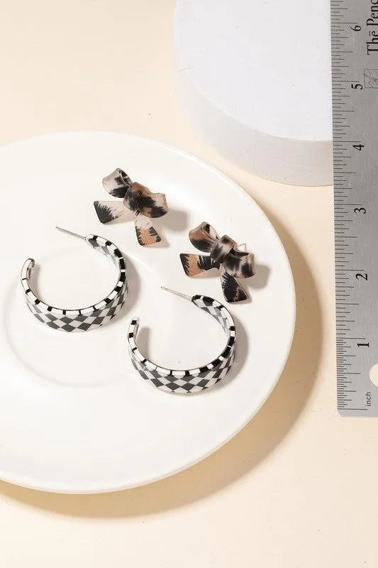 Checked Resin Hoops