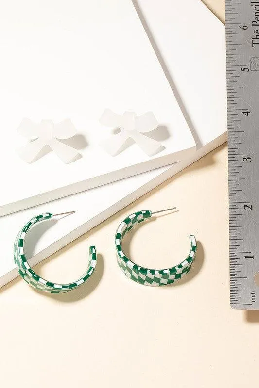 Checked Resin Hoops