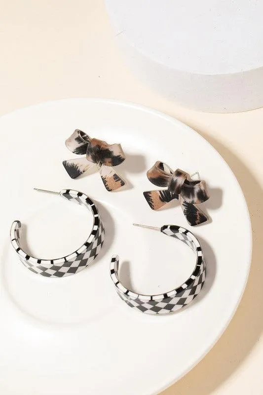 Checked Resin Hoops