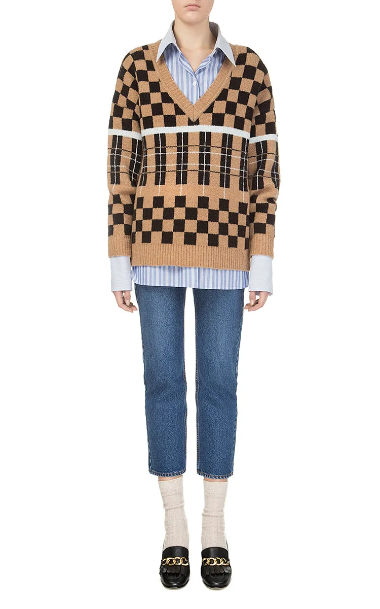 Checked Sweater