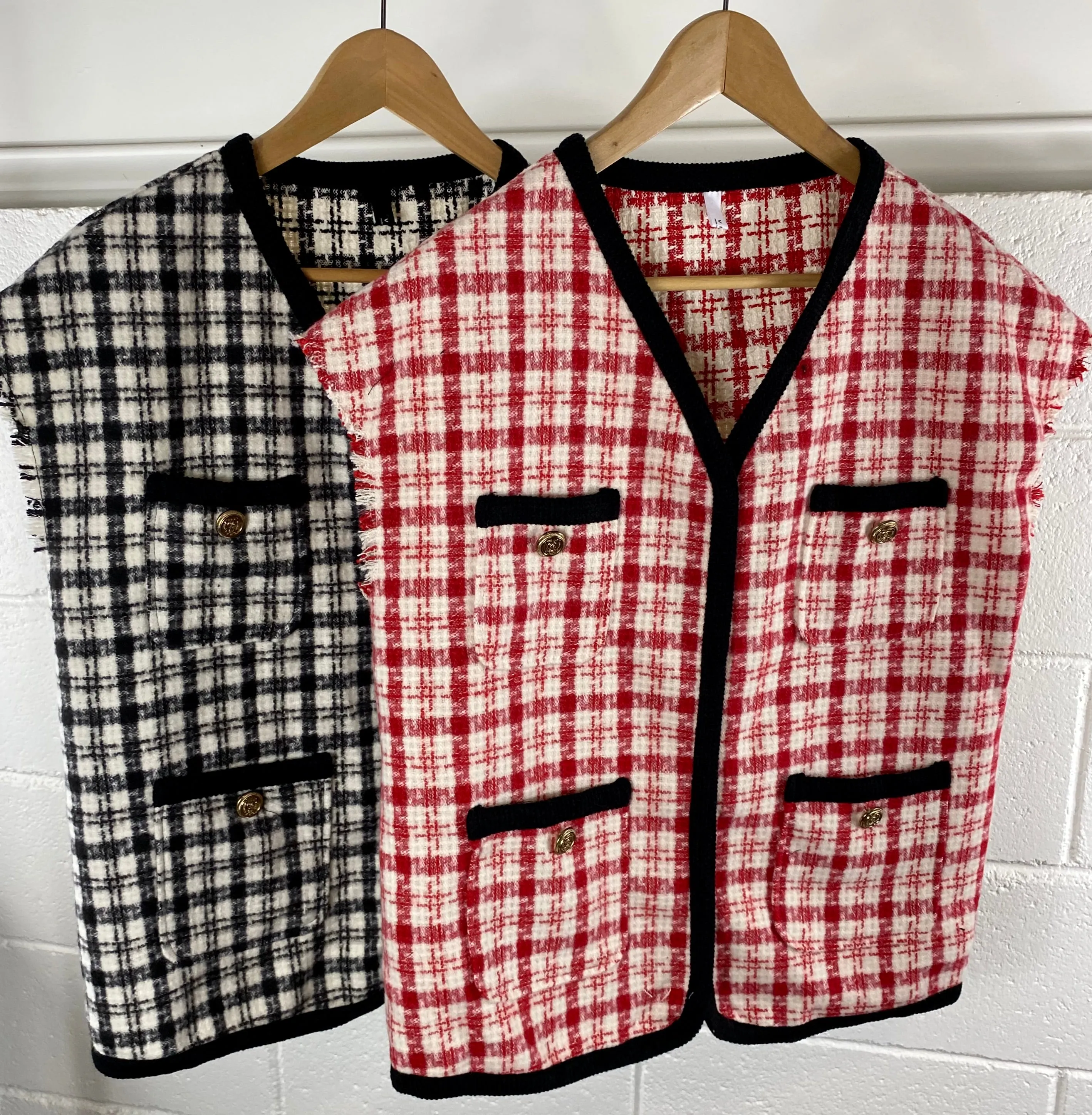 Checked Vest