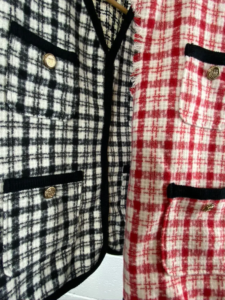 Checked Vest