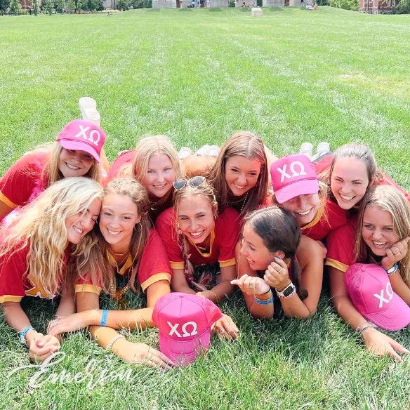 Chi Omega Bold Bid Day Trucker Hat