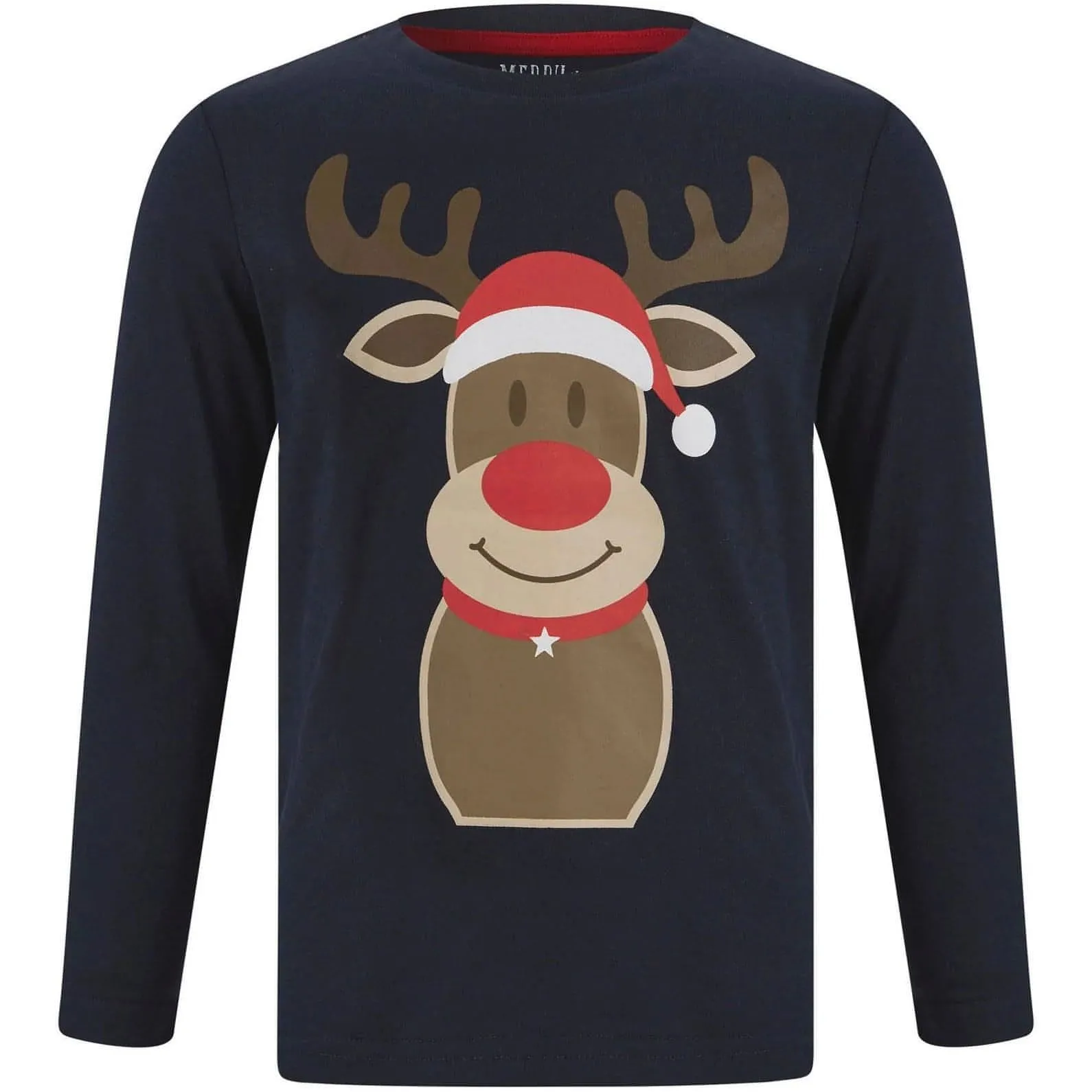 Christmas 2 Piece Rudolph Boys Christmas Pyjama Set - Navy