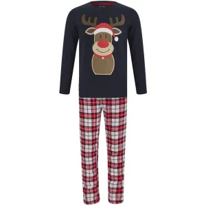 Christmas 2 Piece Rudolph Boys Christmas Pyjama Set - Navy