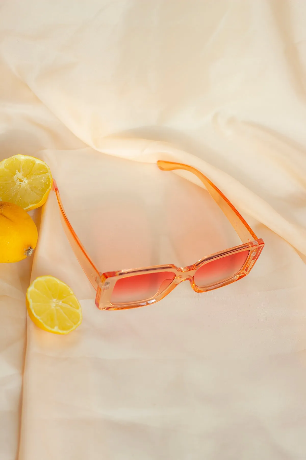 Chunky Bevelled Rectangle Sunglasses