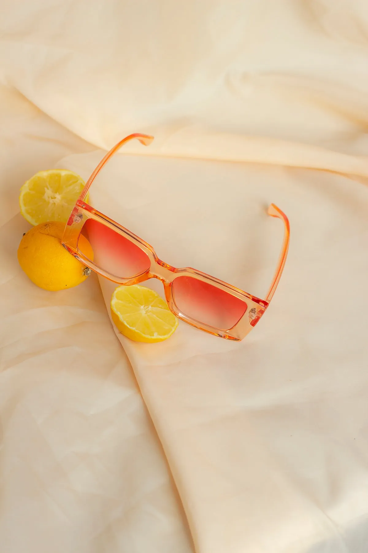Chunky Bevelled Rectangle Sunglasses