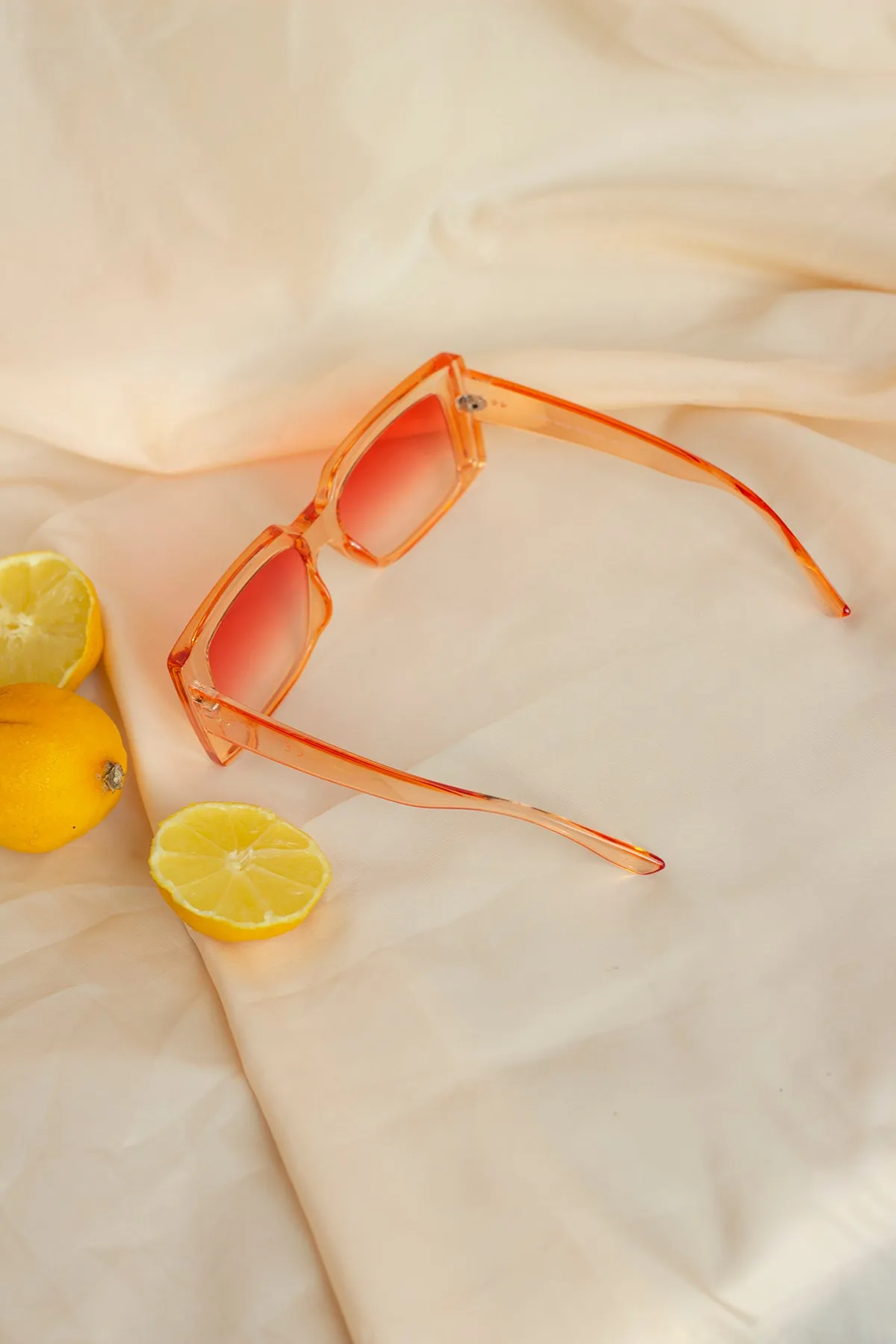 Chunky Bevelled Rectangle Sunglasses