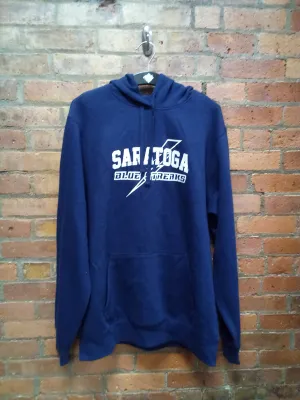 CLEARANCE - SARATOGA BLUE STREAKS HOODED SWEATSHIRT - SIZE LARGE TALL