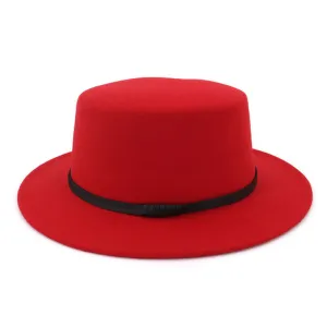 Colorblcok Woolen Jazz Hat