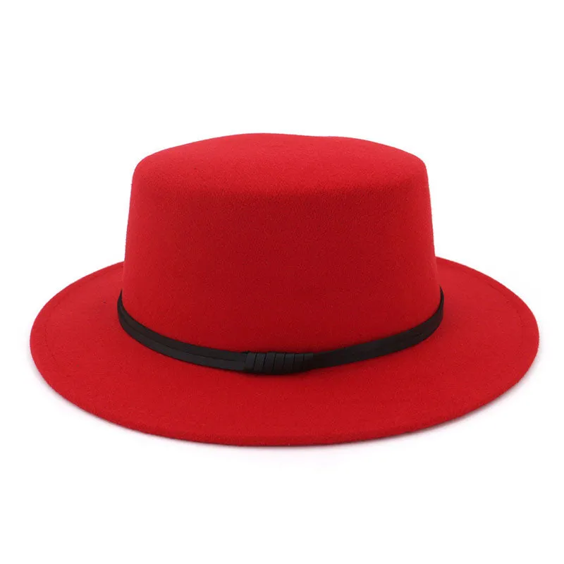 Colorblcok Woolen Jazz Hat