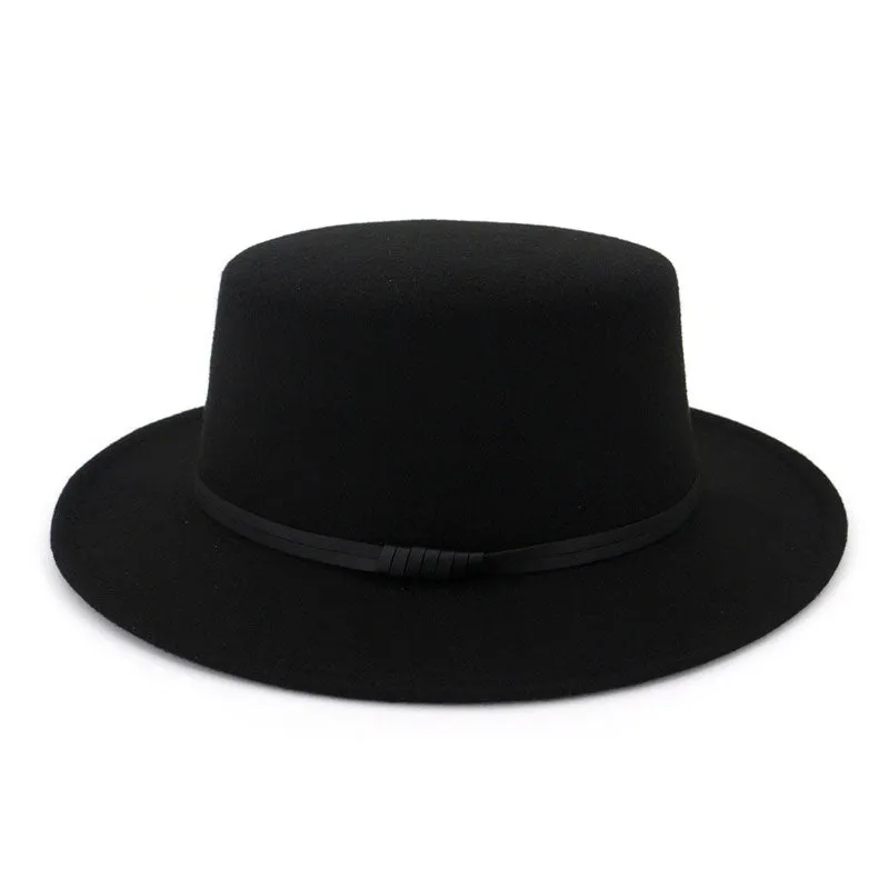 Colorblcok Woolen Jazz Hat