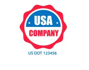 Company American  Truck Door Decal (USDOT), 2 Pack