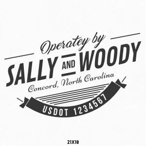 Company Name Truck Decal, 2 Pack