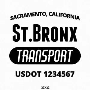 Company Name Truck Decal, 2 Pack
