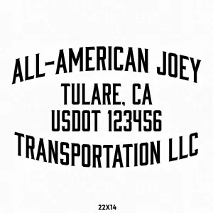 Company Name Truck Decal, 2 Pack