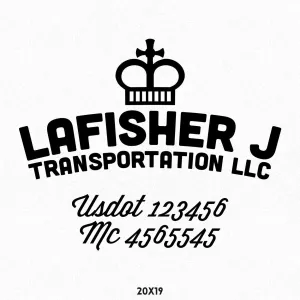 Company Name Truck Decal, 2 Pack