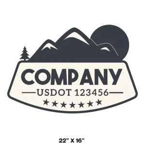 Company Name Truck Decal (USDOT), 2 Pack