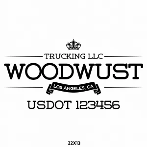 Company Name Truck Decal, USDOT, 2 Pack
