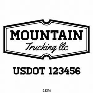 Company Name Truck Decal, USDOT, 2 Pack