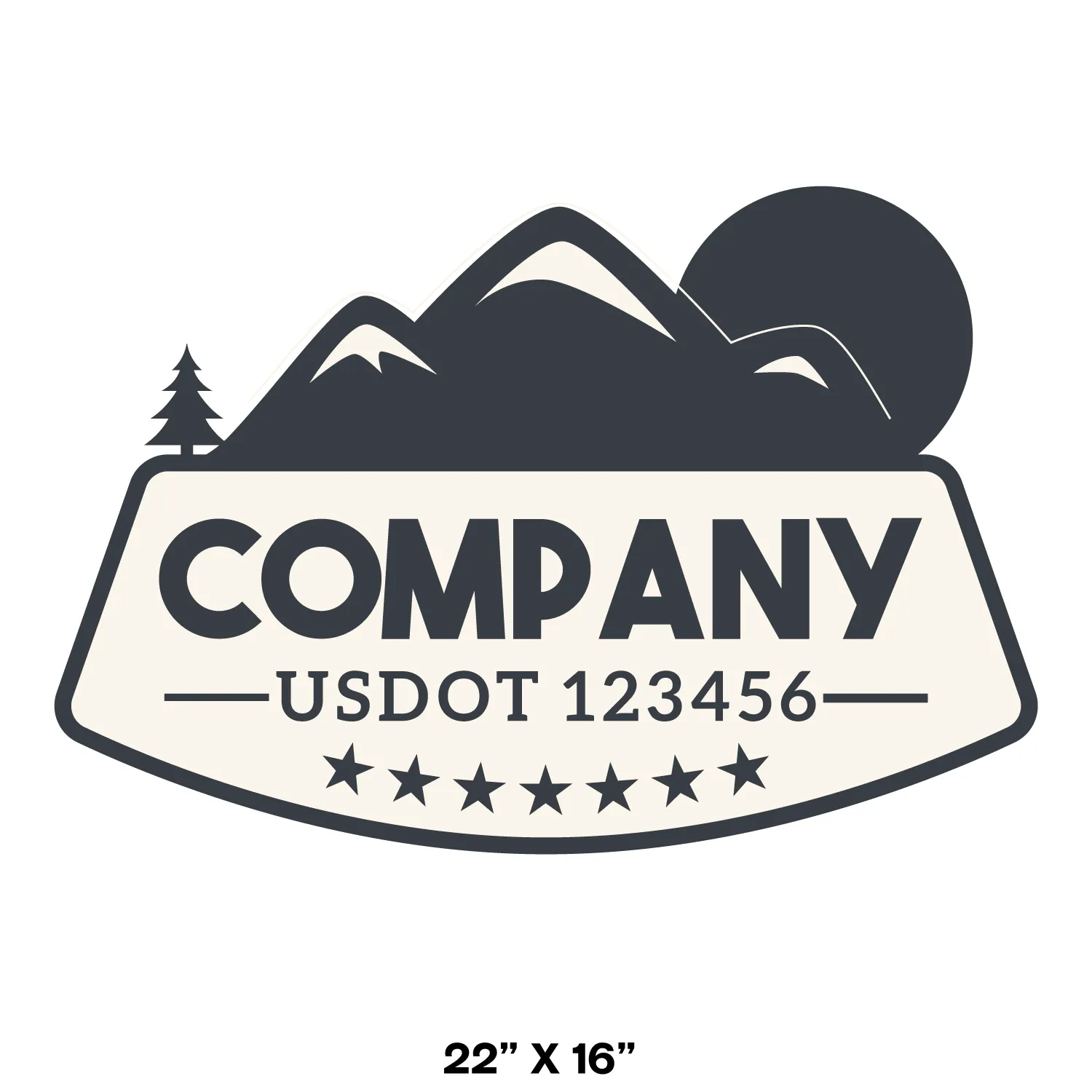 Company Name Truck Decal (USDOT), 2 Pack