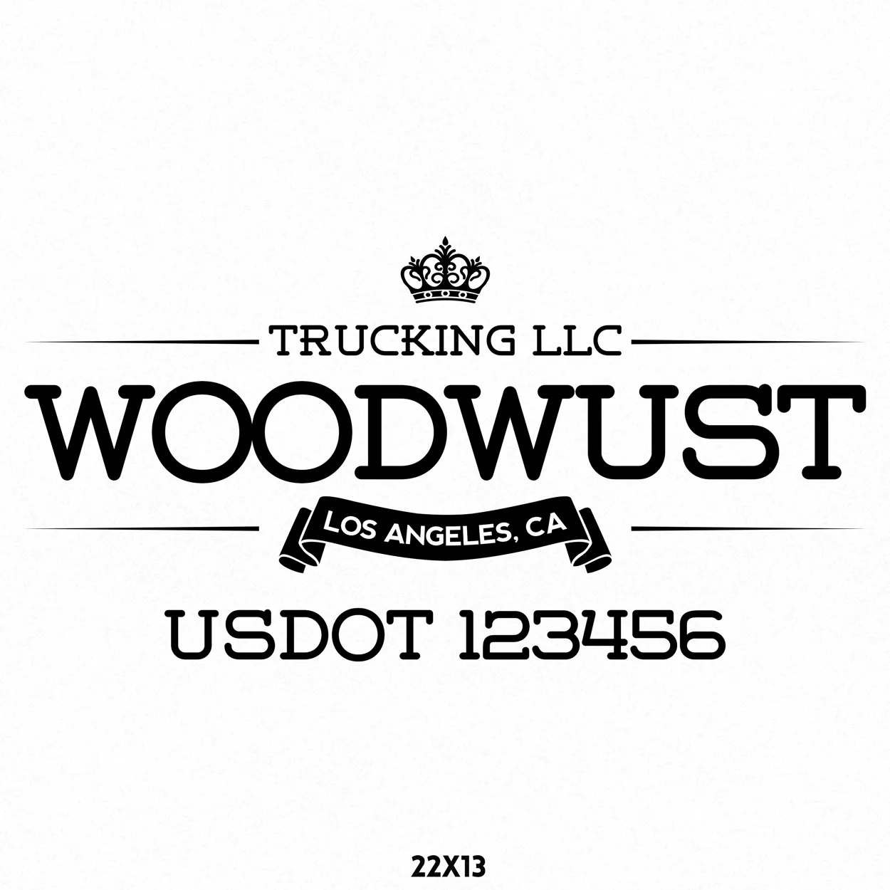 Company Name Truck Decal, USDOT, 2 Pack