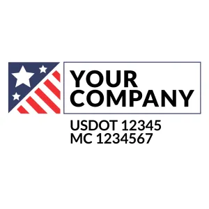 Company Name Truck Door Decal (USDOT), 2 Pack