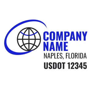 Company Name Truck Door Decal (USDOT), 2 Pack