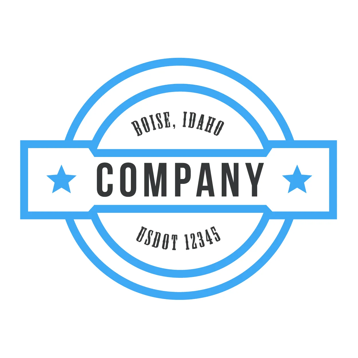 Company Name Truck Door Decal (USDOT), 2 Pack