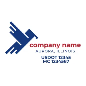 Company Name Truck Door Decal (USDOT), 2 Pack