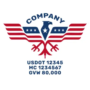 Company Name Truck Door Decal (USDOT), 2 Pack