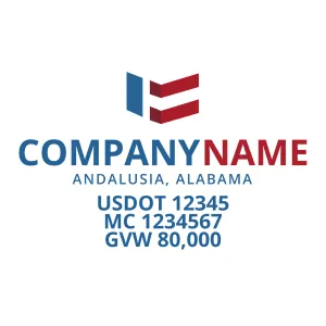 Company Name Truck Door Decal (USDOT), 2 Pack