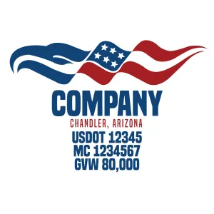Company Name Truck Door Decal (USDOT), 2 Pack