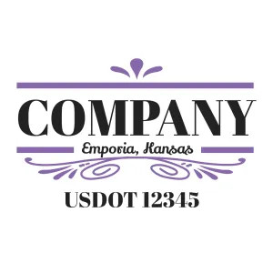 Company Name Truck Door Decal (USDOT), 2 Pack