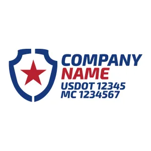 Company Name Truck Door Decal (USDOT), 2 Pack