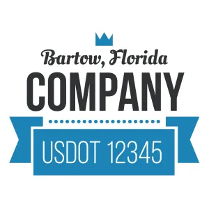 Company Name Truck Door Decal (USDOT), 2 Pack