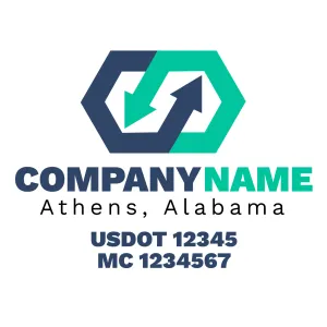 Company Name Truck Door Decal (USDOT), 2 Pack