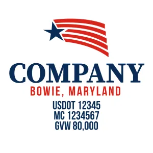 Company Name Truck Door Decal (USDOT), 2 Pack