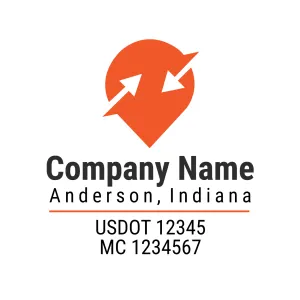 Company Name Truck Door Decal (USDOT), 2 Pack