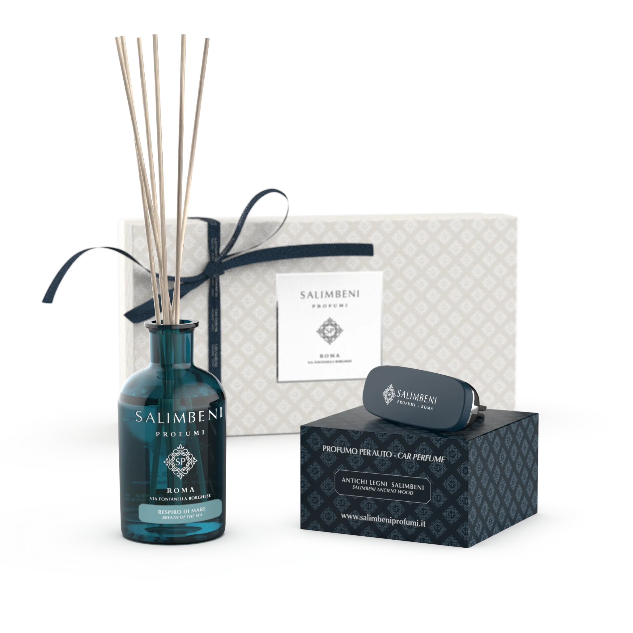 Confezione Regalo A SCELTA (Diffusore a Bastoncini 250 ml   Profumatore auto nella stessa fragranza)