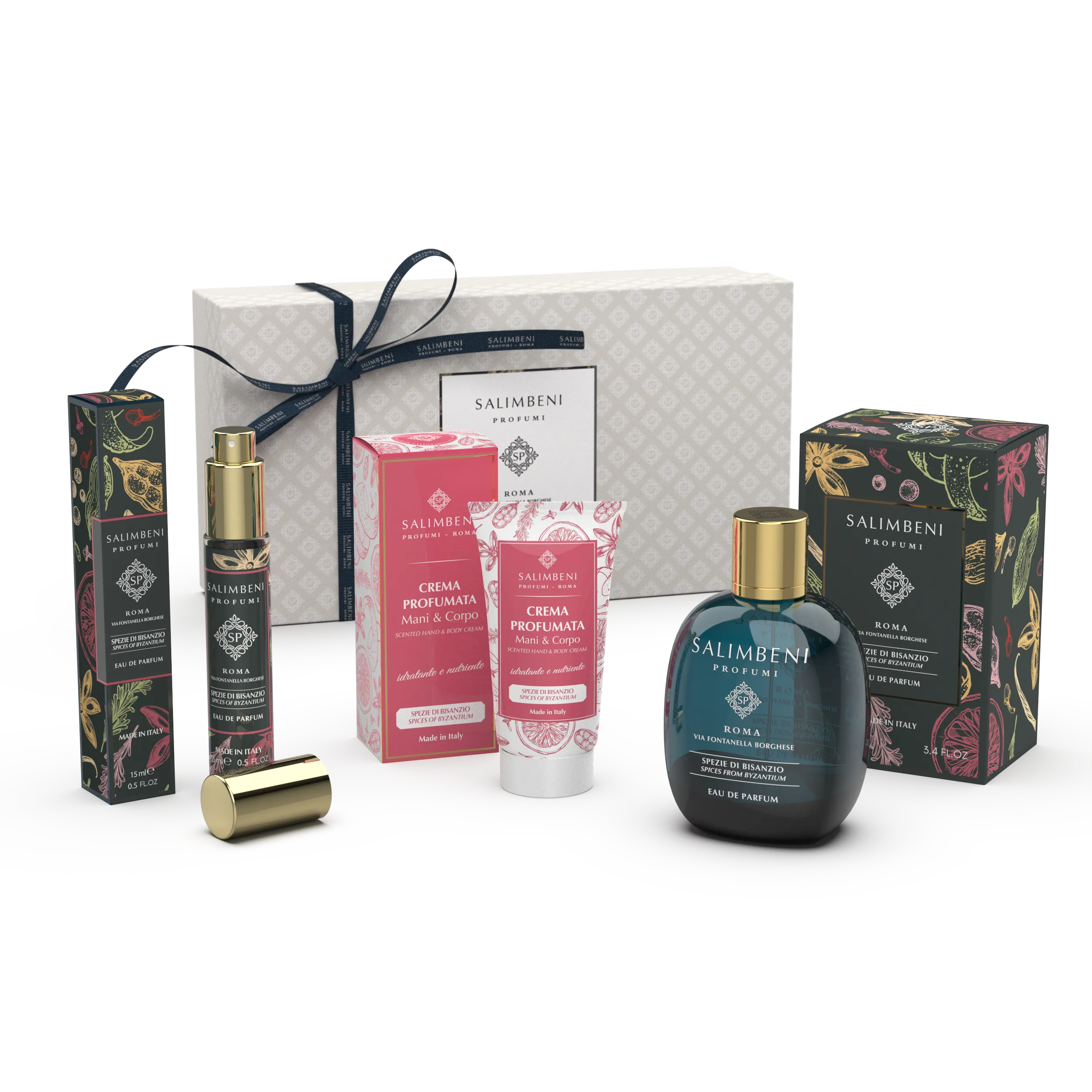 Confezione Regalo A SCELTA (Eau de Parfum 100ml   Eau de Parfum da viaggio 15ml   Crema Profumata per Mani e Corpo 50ml della stessa fragranza)