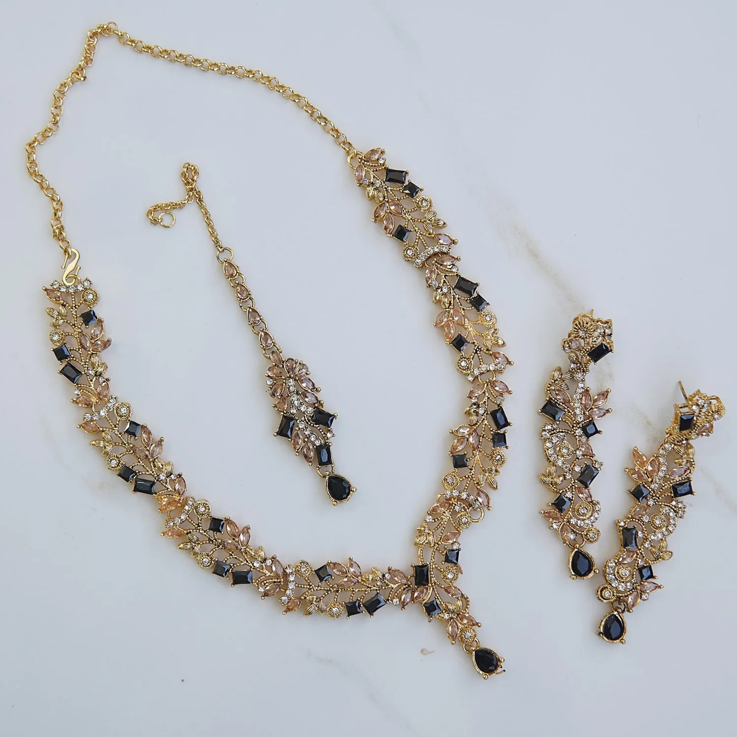 Copper Designer Style Necklace Set