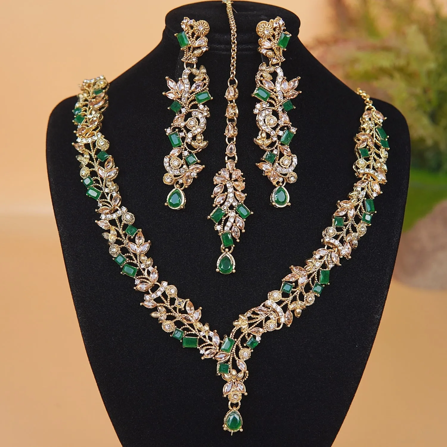Copper Designer Style Necklace Set