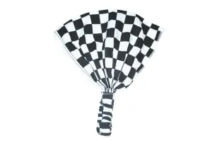 Copy of Black and White Checked Elastic Bandana