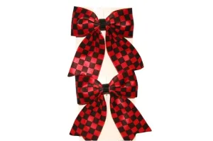 Copy of Checked Bow Hair Clips (Various Colours)