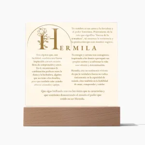 Coraza de Luz: El Poder de Hermila - Acrílico con luz Led para Hermila