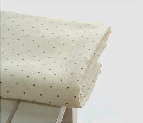 Cotton Double Gauze Polka Dots in Dark Brown per Yard 13485
