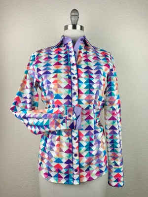CR Tradition Colorful Geometric Triangles White